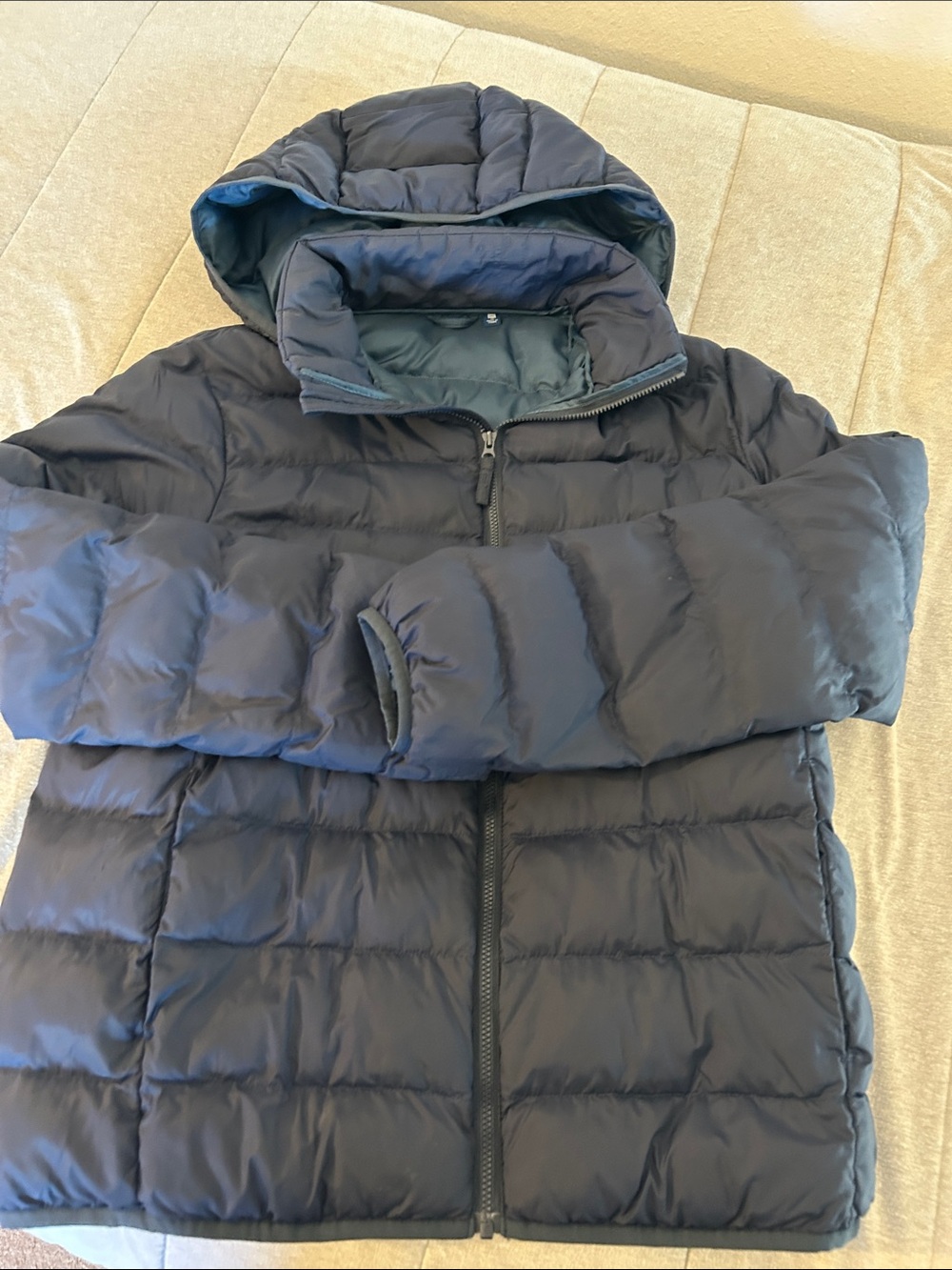 Uniqlo Kids Navy Blue Puffer Jacket with Hood
